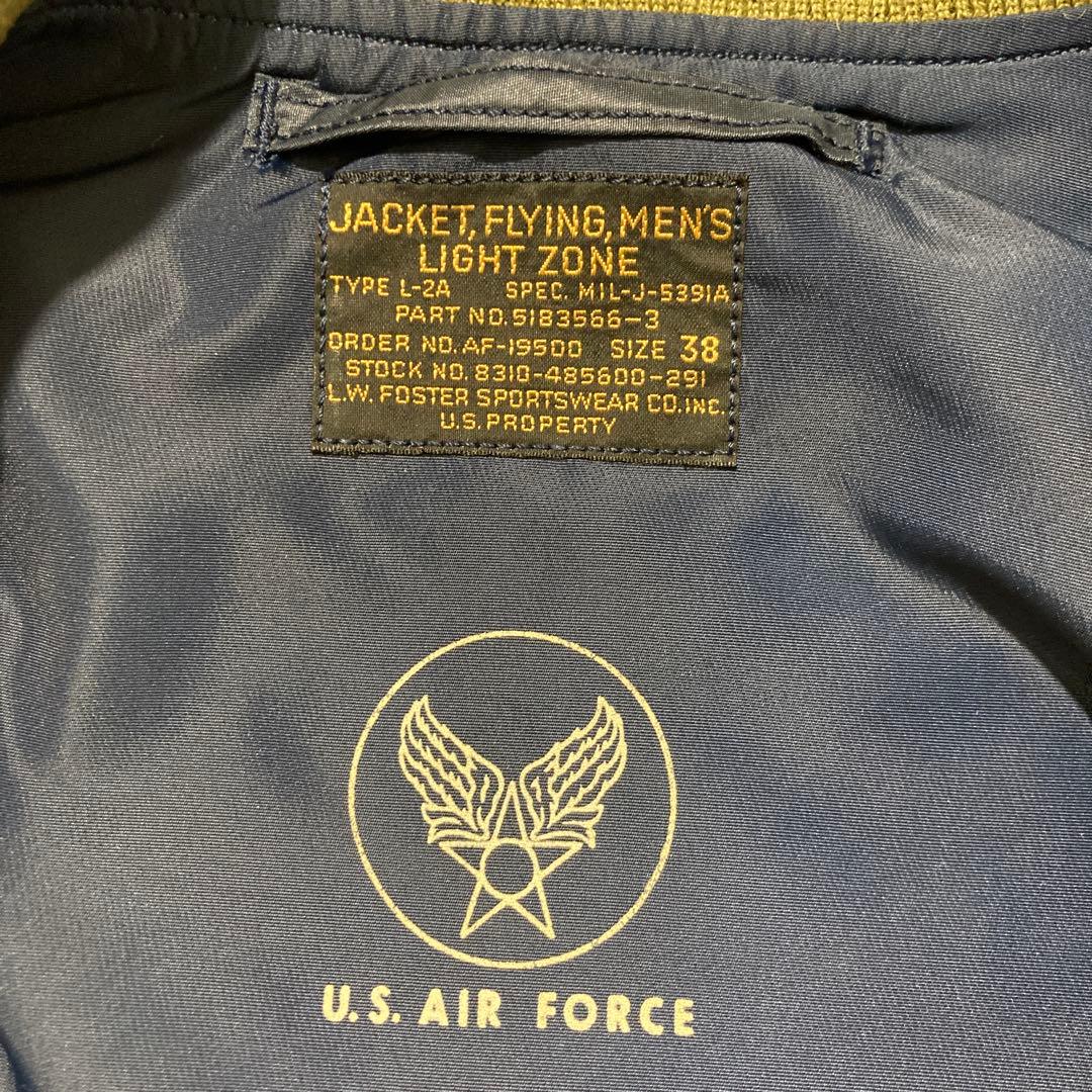 00'未使用 旧REAL McCOYS L-2AフライトJKT AFブルー38