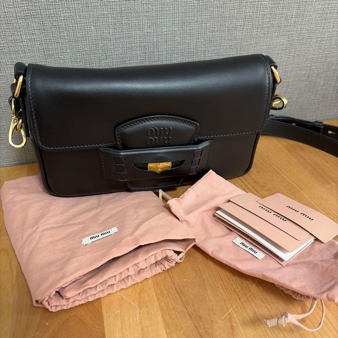 miu miu ペニーバッグ 黒 保存袋付き