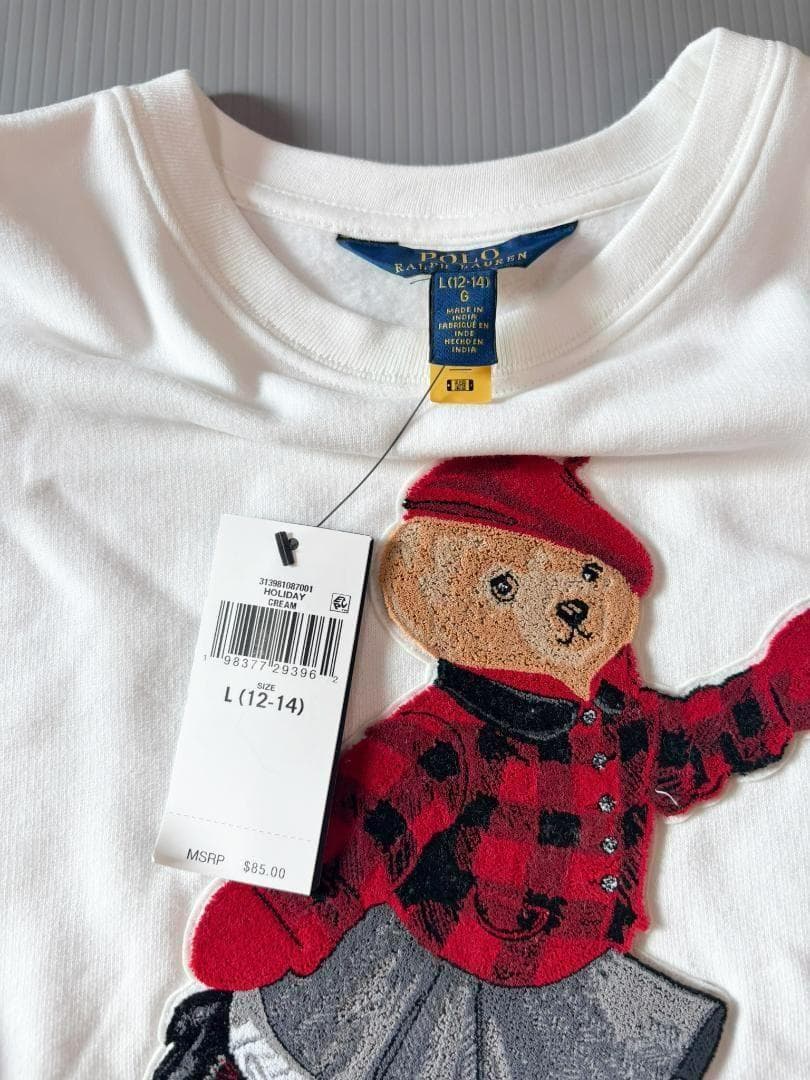 残り2枚日本未入荷ガールズL150新作新品ラルフローレンポロベアトレーナー