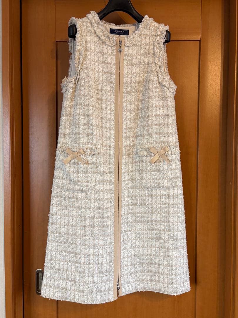 エムズグレイシー♡ツィードワンピースジレ38