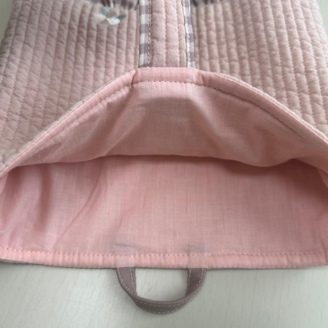 入園入学3点セット　【いちごピンクヌビ×くすみピンクチェック】　女の子