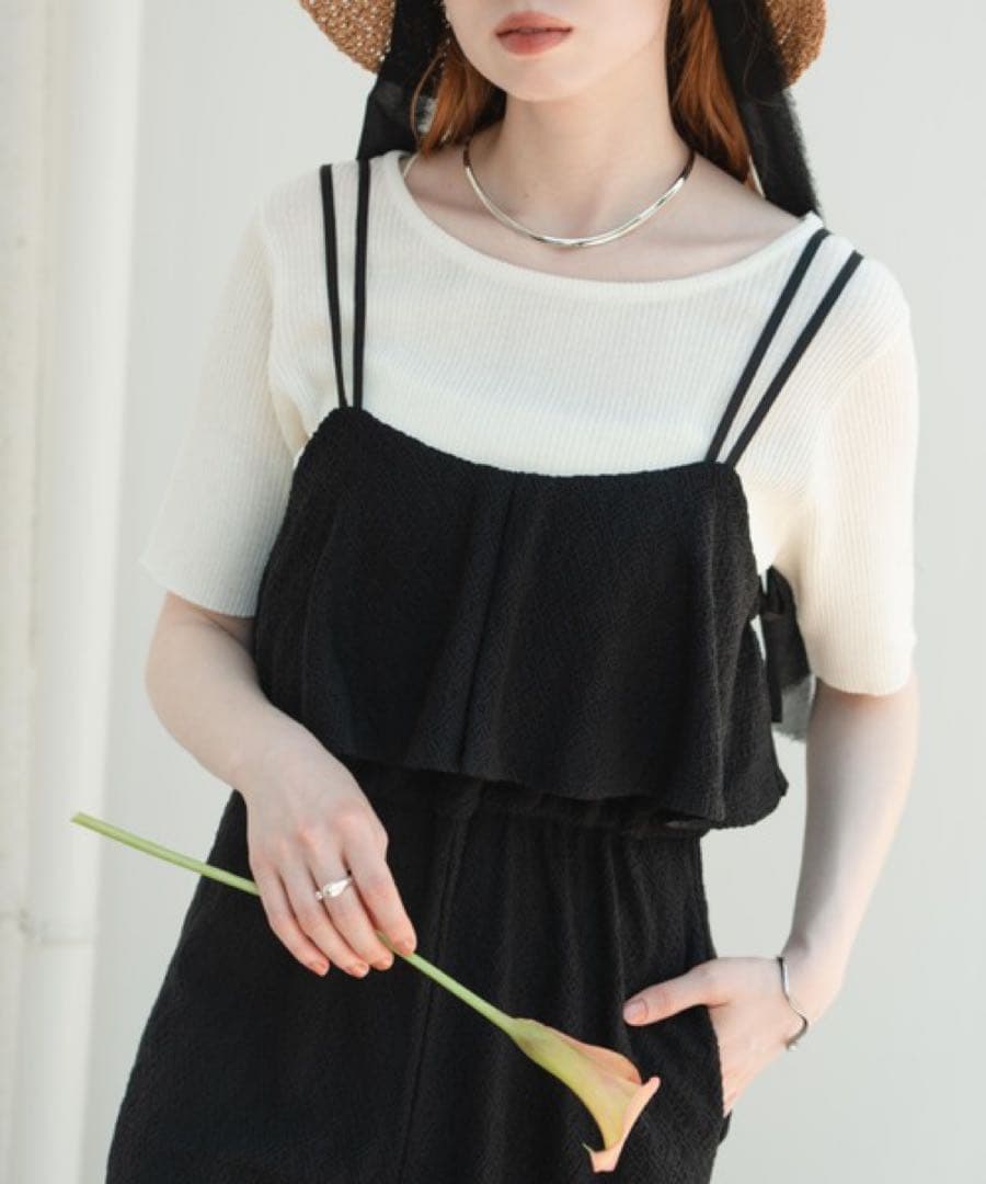 hinari 総レースキャミロンパース