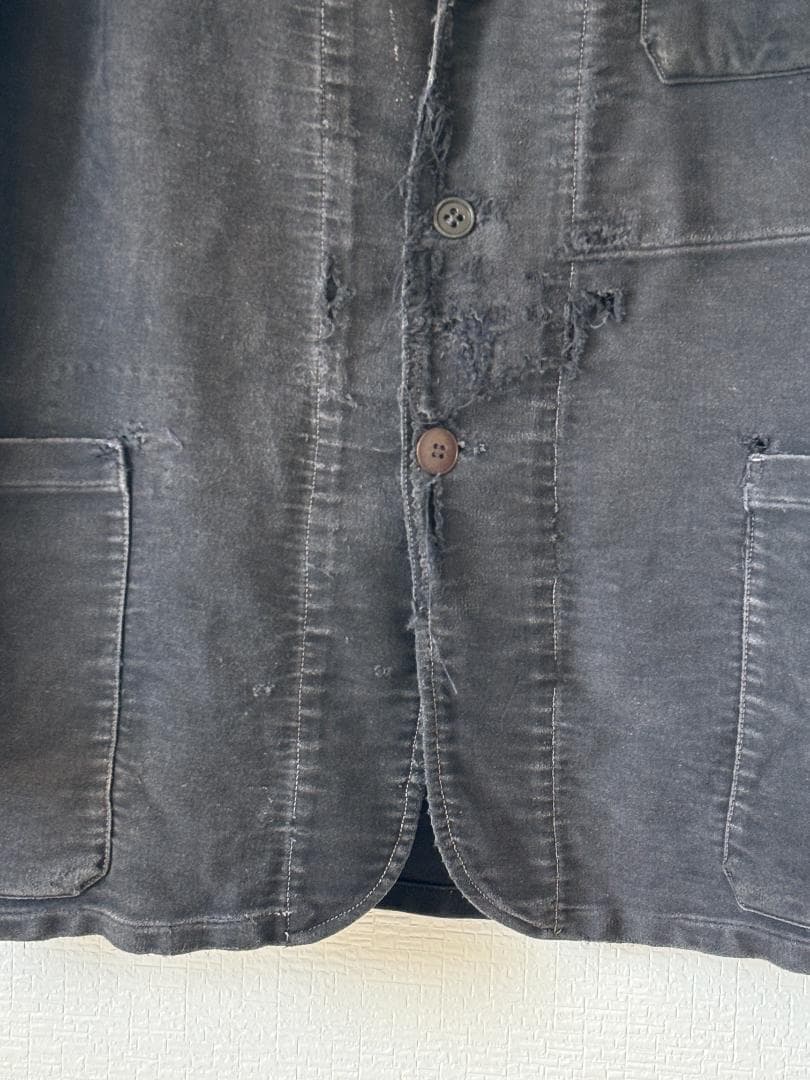 1940-50s フランス製 ブラック モールスキン ジャケット