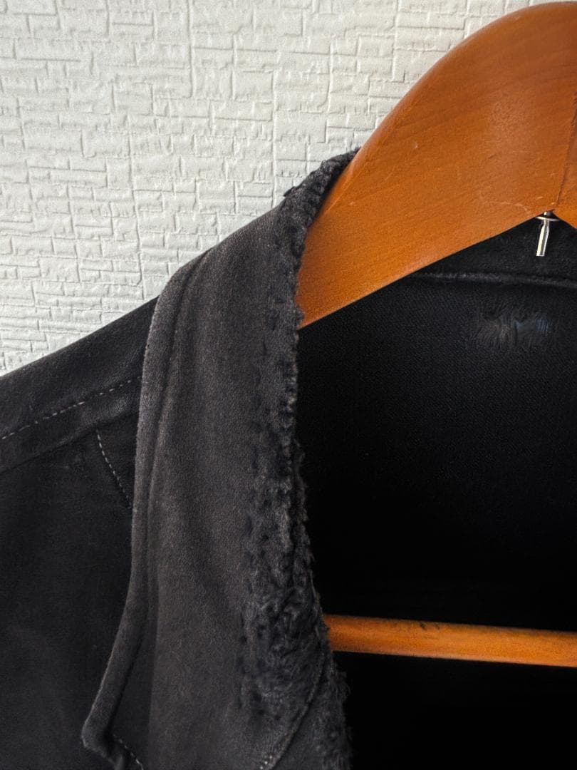 1940-50s フランス製 ブラック モールスキン ジャケット