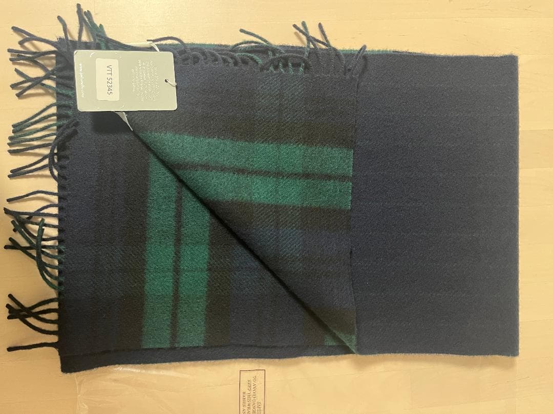 【新品未使用】ジョシュア エリス ウールカシミア マフラー 30×180cm