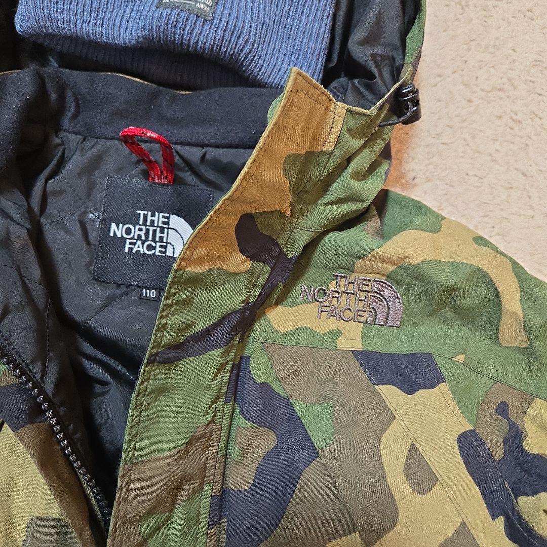 ノースフェイス　スノーウェア　つなぎ　迷彩　スキー　スノボ　キッズ　110