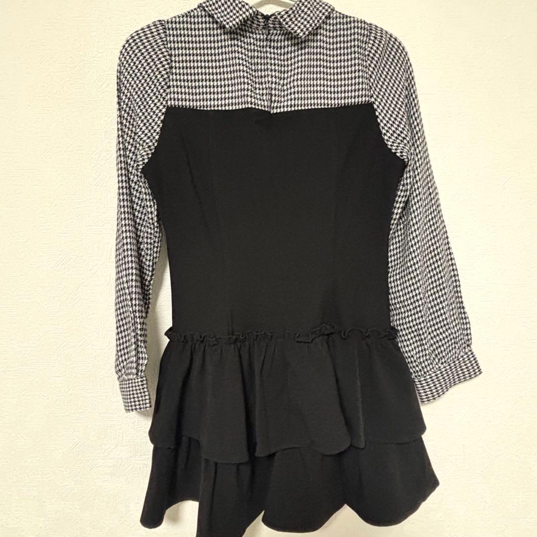 evelyn ティアードミニop 長袖 ブラック　BK