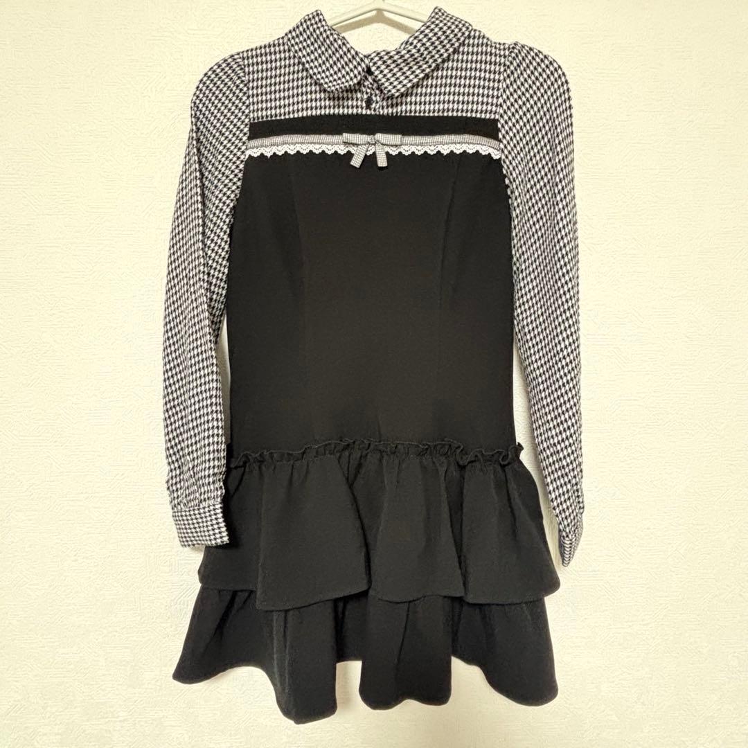 evelyn ティアードミニop 長袖 ブラック　BK