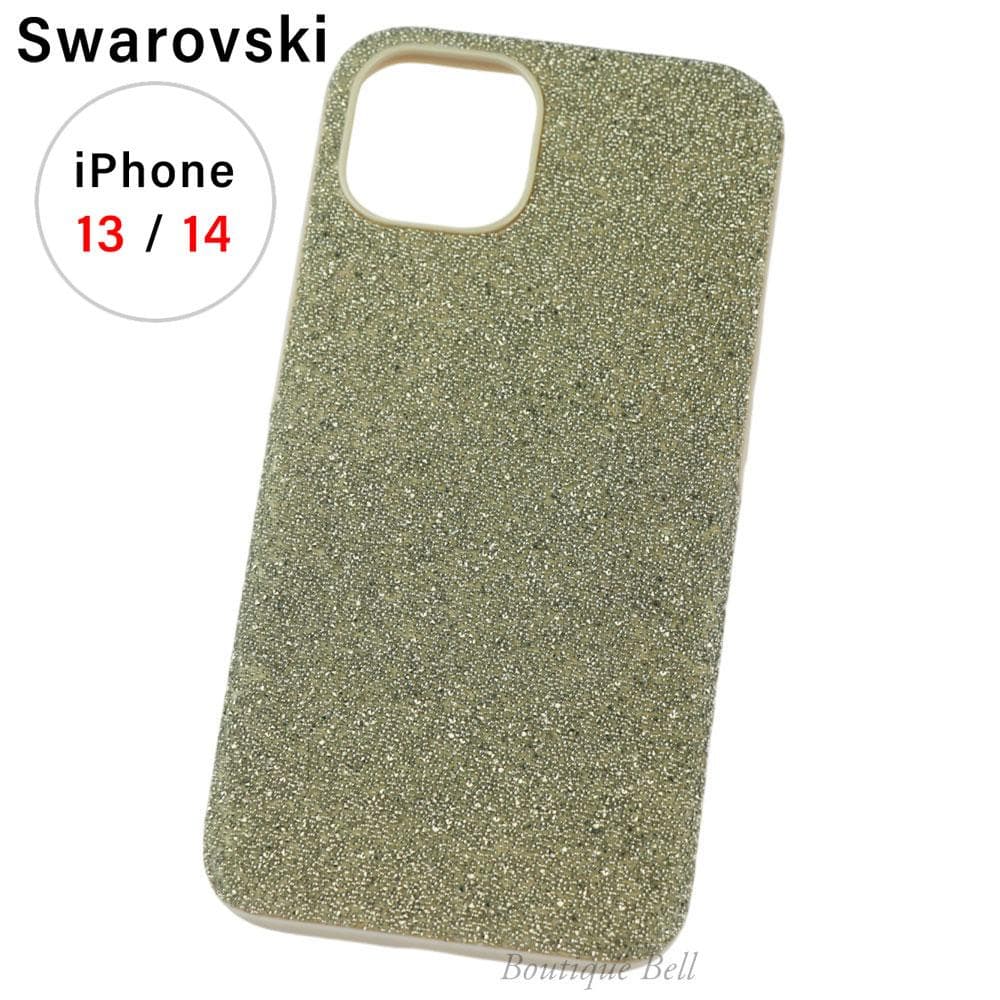 【スワロフスキー】クリスタル iPhone13 iPhone14ケース Gold