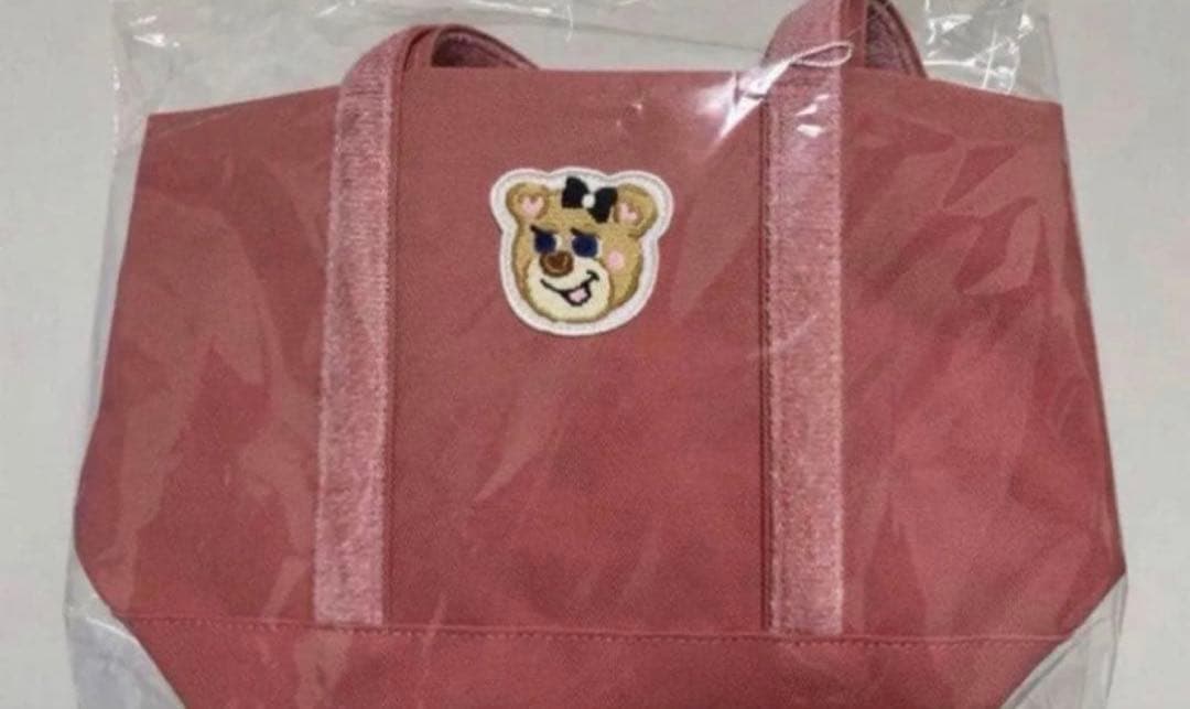 フェイラー　オールドテディガール　ワッペントートバッグ　ピンク　小サイズ