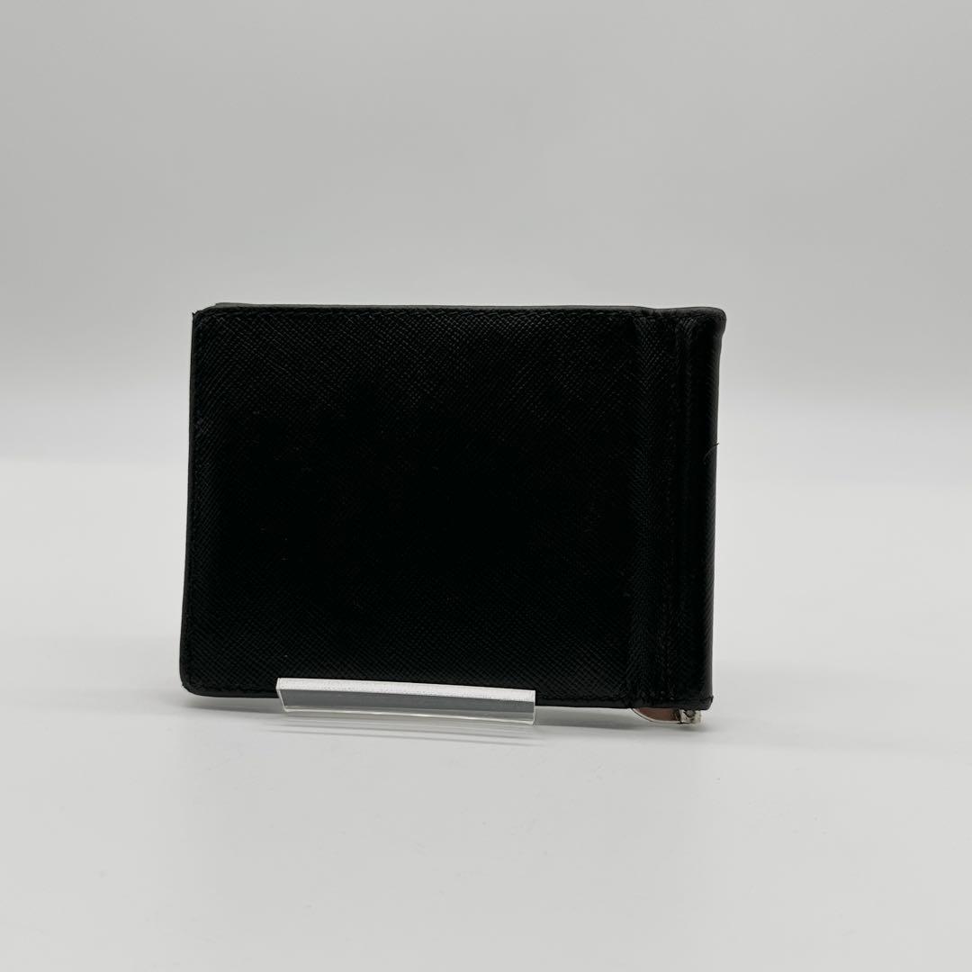 【極美品】 ヴィヴィアン レザー マネークリップ 二つ折り財布 サフィアーノ 黒