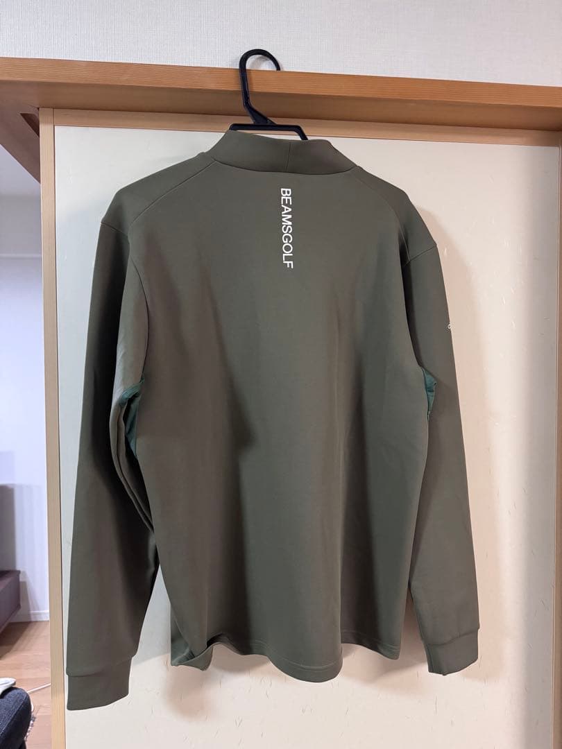 ビームスゴルフ　ポケット付き 鹿の子ダンボール モックネックシャツ