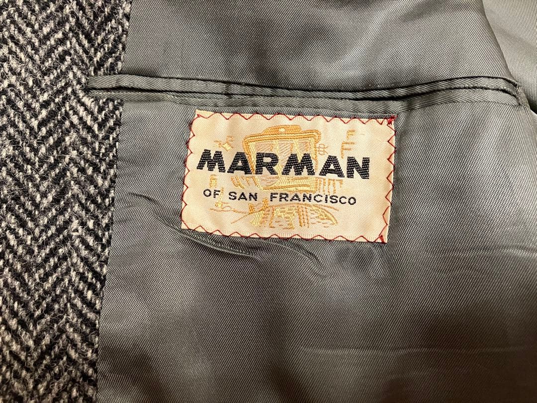 60-70s USA Harris Tweed ヘリンボーン ツイードジャケット