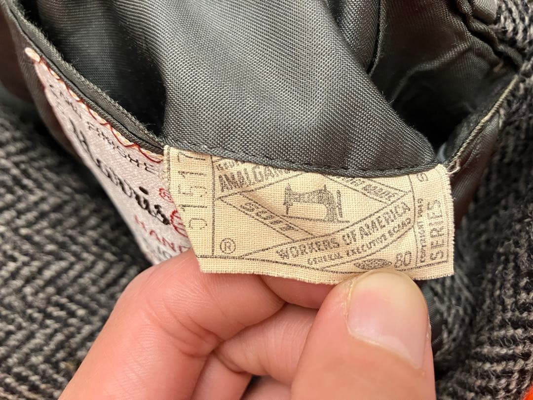 60-70s USA Harris Tweed ヘリンボーン ツイードジャケット