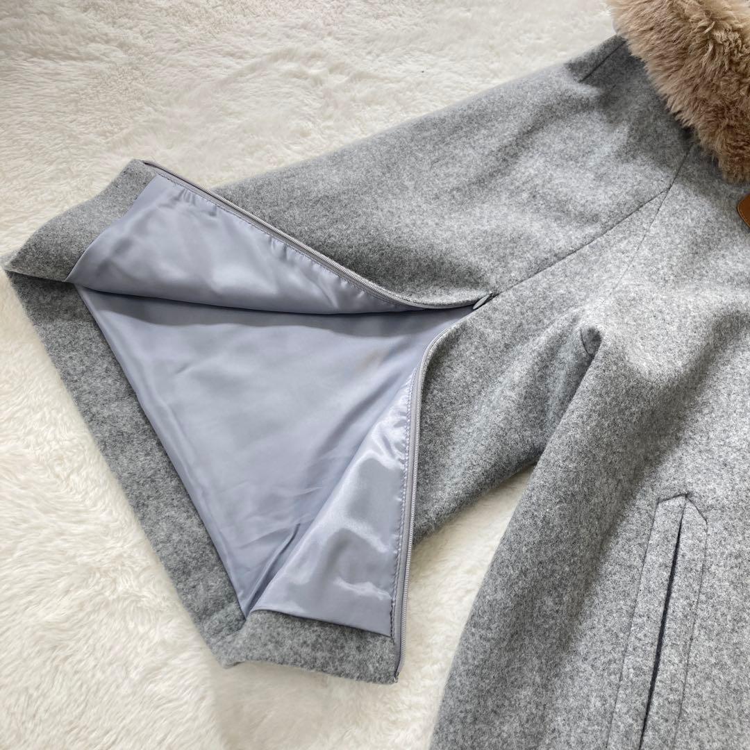 【大きいサイズ】ローズティアラ　ポンチョコート　チャコール　46サイズ　完売