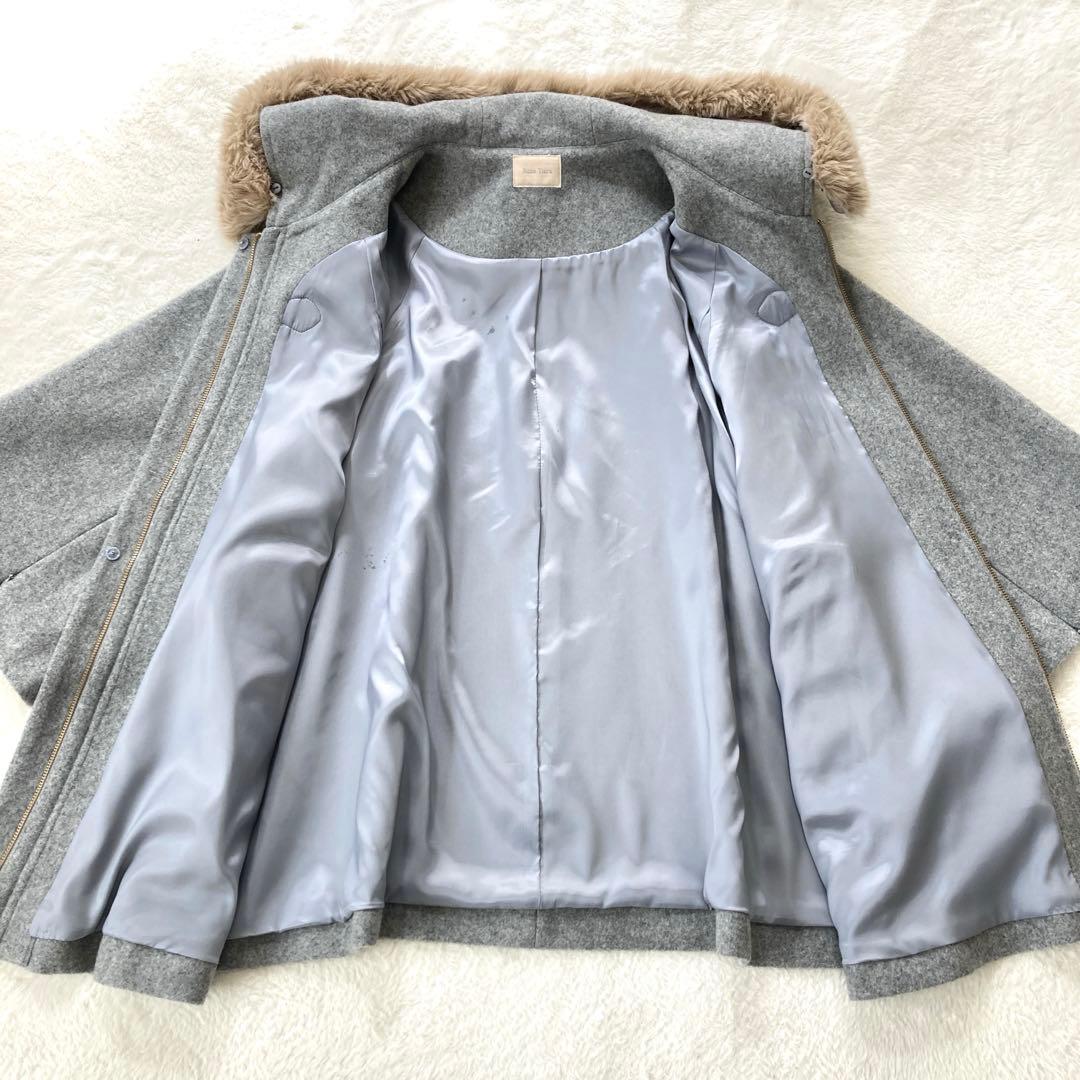 【大きいサイズ】ローズティアラ　ポンチョコート　チャコール　46サイズ　完売