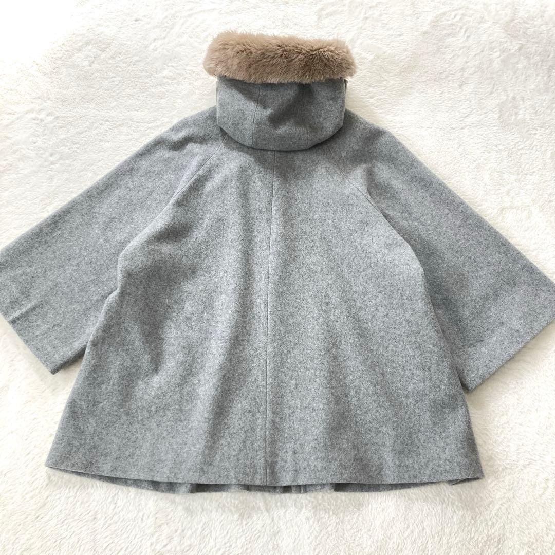 【大きいサイズ】ローズティアラ　ポンチョコート　チャコール　46サイズ　完売