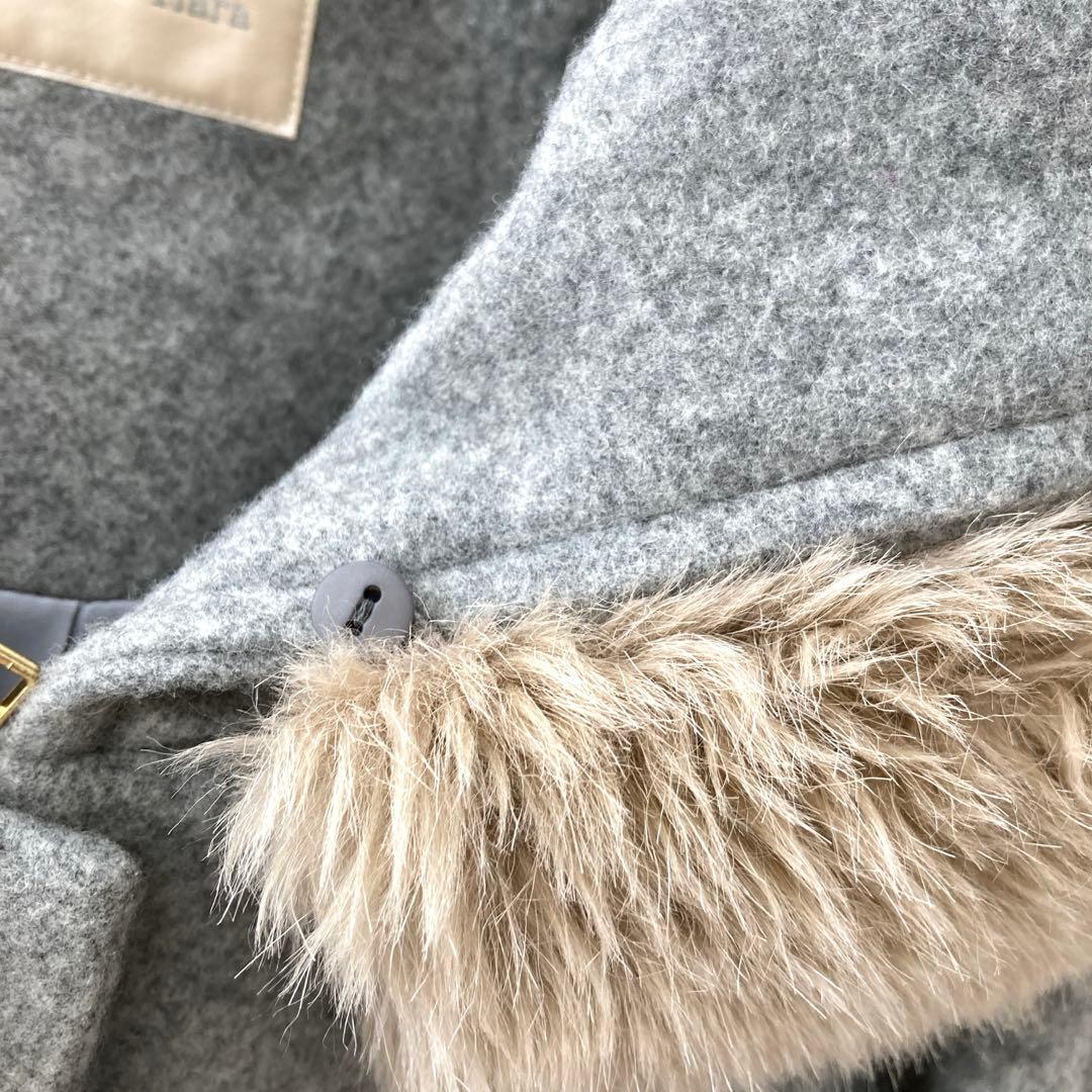 【大きいサイズ】ローズティアラ　ポンチョコート　チャコール　46サイズ　完売