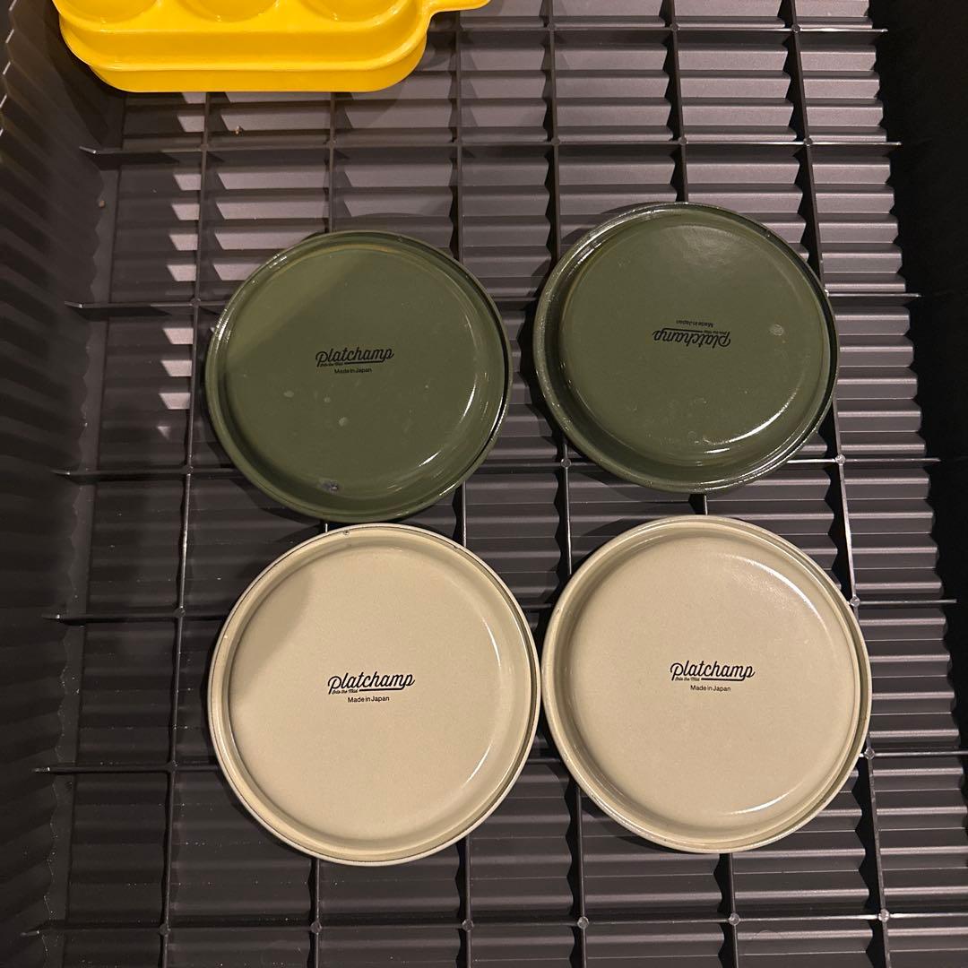LOG platchamp ロゴ入り皿 4枚セット