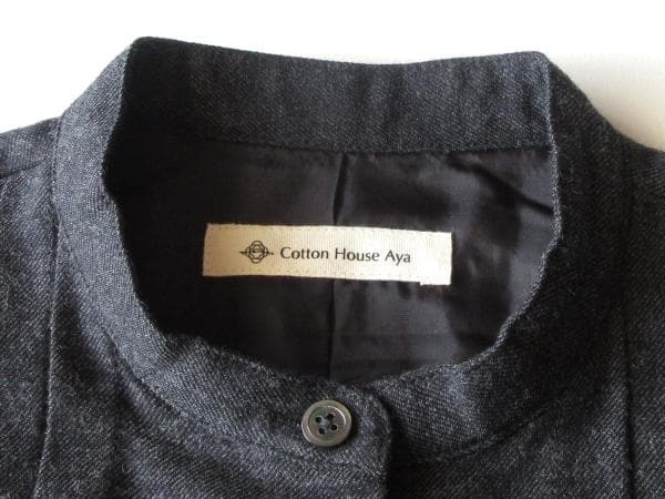 新品 コットンハウスアヤ ウールコットン タック ワンピース ゆったり 日本製