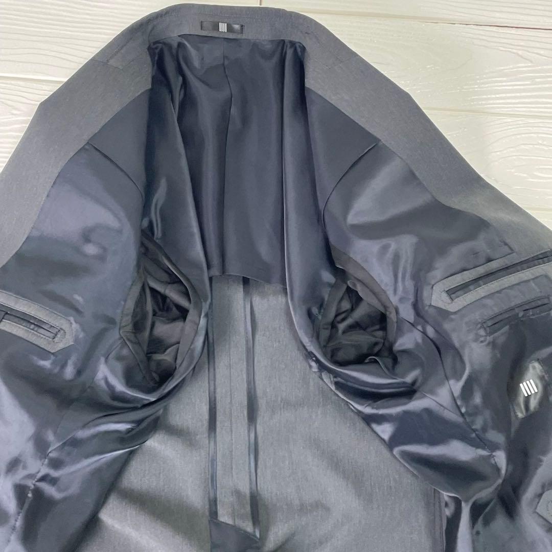 スーツセレクト　メンズ　4S スーツ　セットアップ　グレー　AB7 パンツ2本