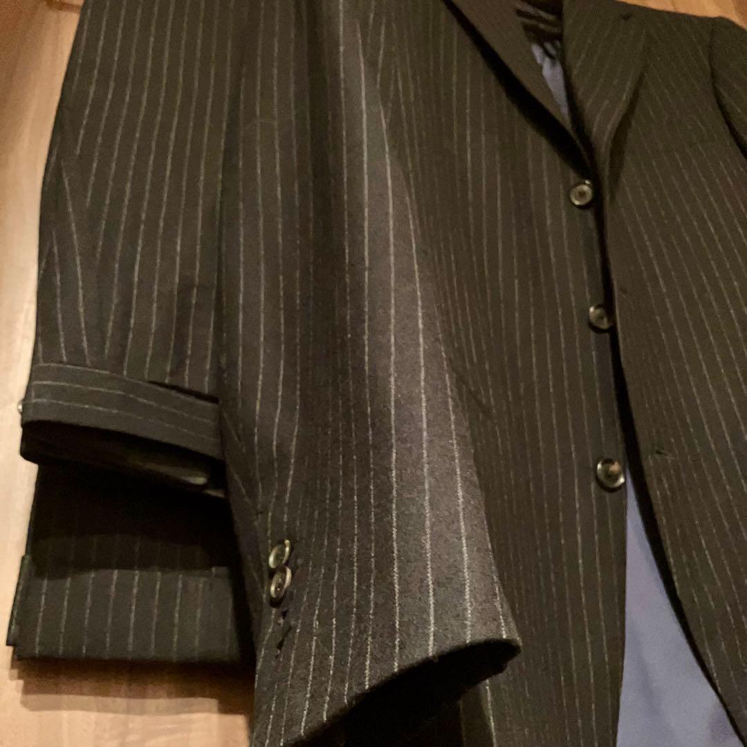 【秋冬最終セール‼️ビームスFオーダースーツ】カシミア混イギリス生地・ネイビー48