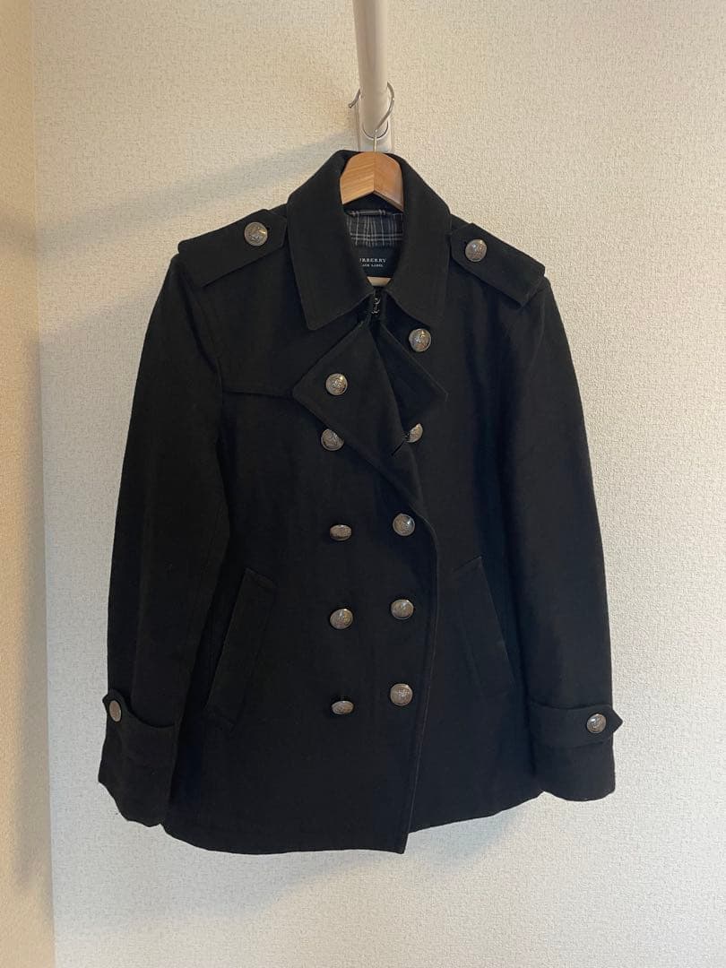 BURBERRY BLACK LABEL 黒 ピーコート