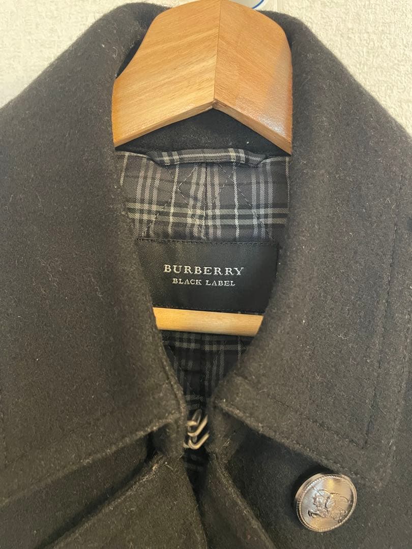 BURBERRY BLACK LABEL 黒 ピーコート