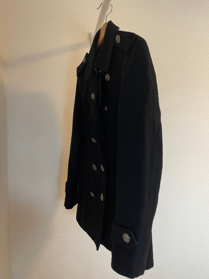 BURBERRY BLACK LABEL 黒 ピーコート