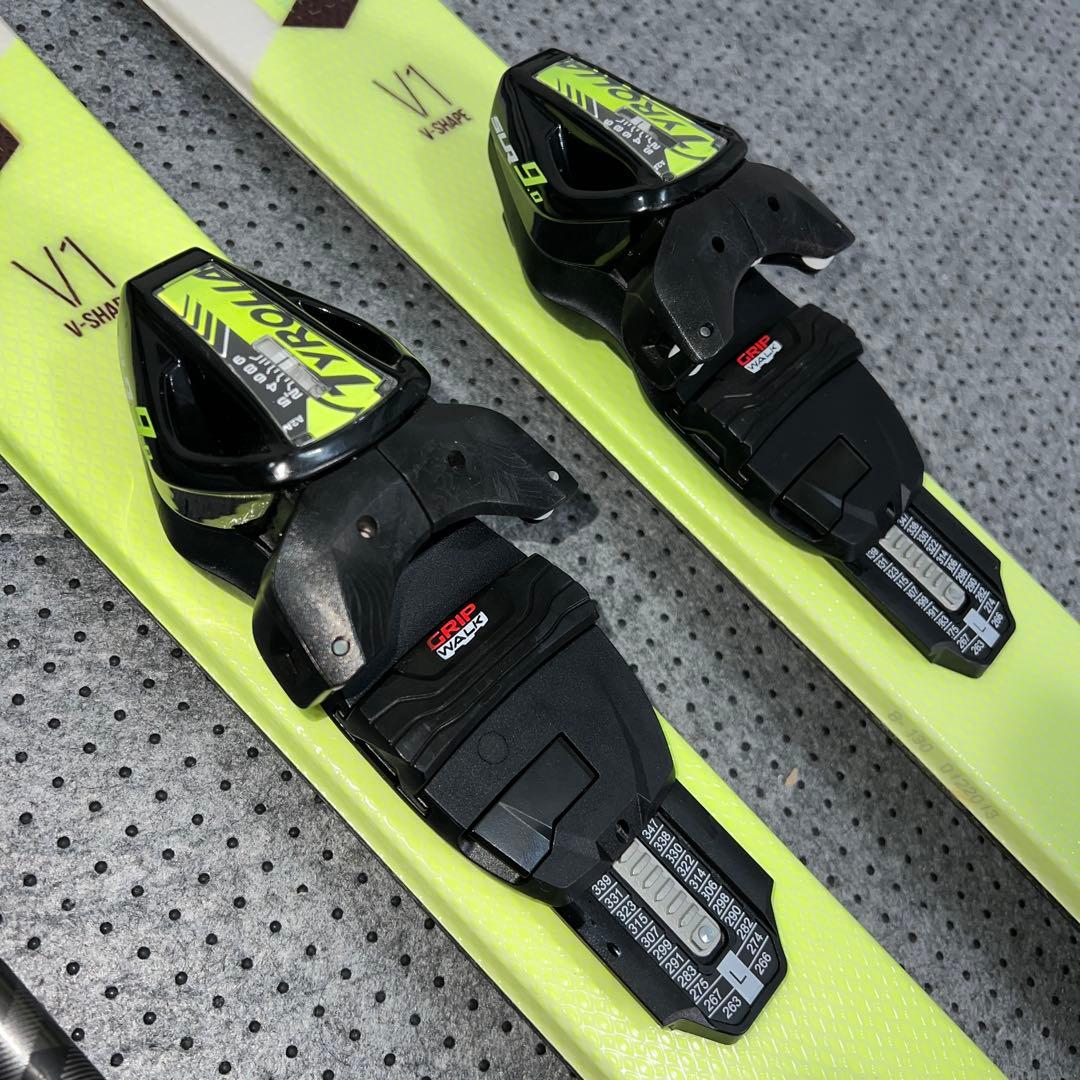 3回使用 スキー板 HEAD V-SHAPE V1 130cm ストック付