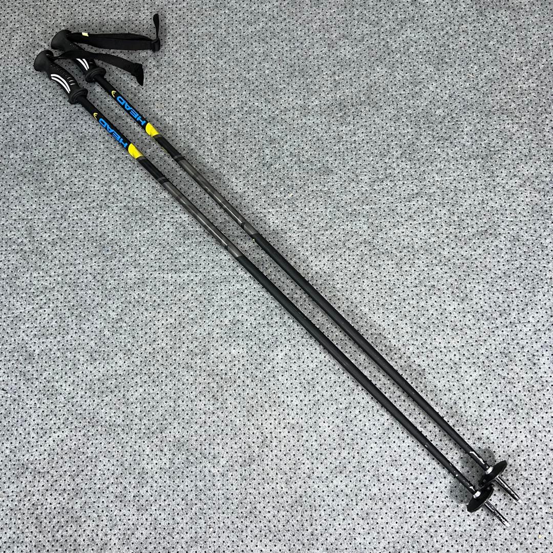 3回使用 スキー板 HEAD V-SHAPE V1 130cm ストック付