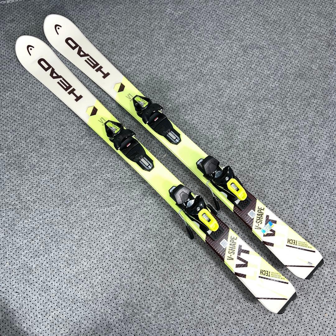 3回使用 スキー板 HEAD V-SHAPE V1 130cm ストック付