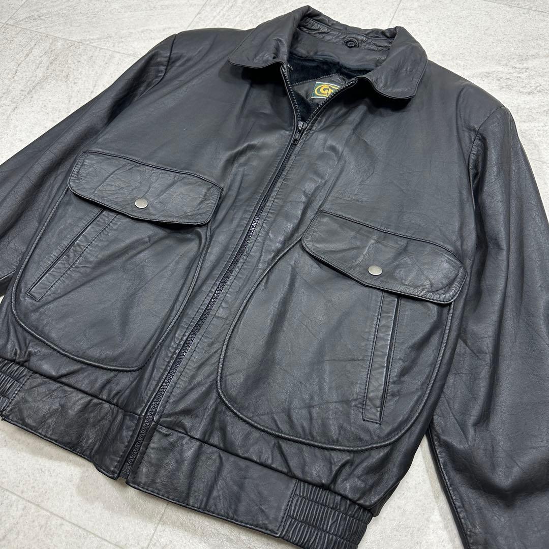 た*け様 美品【vintage】A-2 フライトジャケット 牛革 レザー インナ