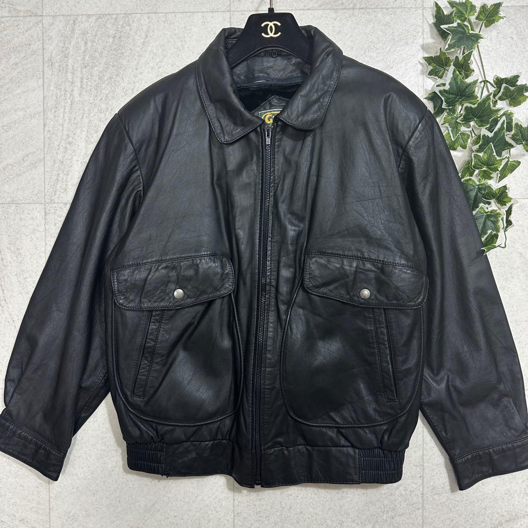 た*け様 美品【vintage】A-2 フライトジャケット 牛革 レザー インナ