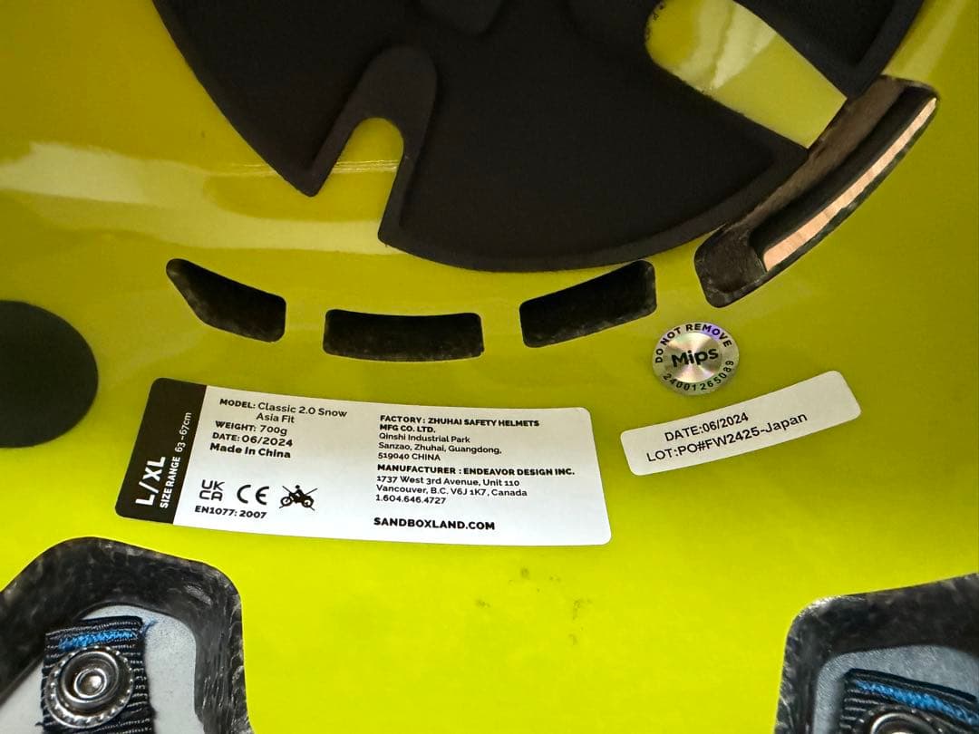 スキー・スノーボードアクセサリー L-XL mips SANDBOX CLASSIC 2.0 