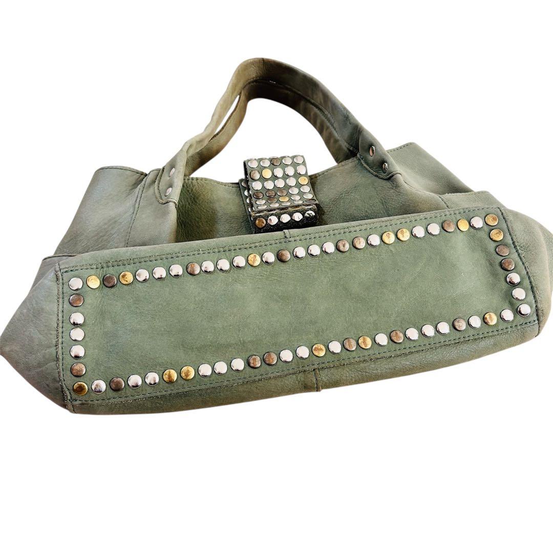 バッグ y2k 00s Archive TRES toteBag Studs Khaki