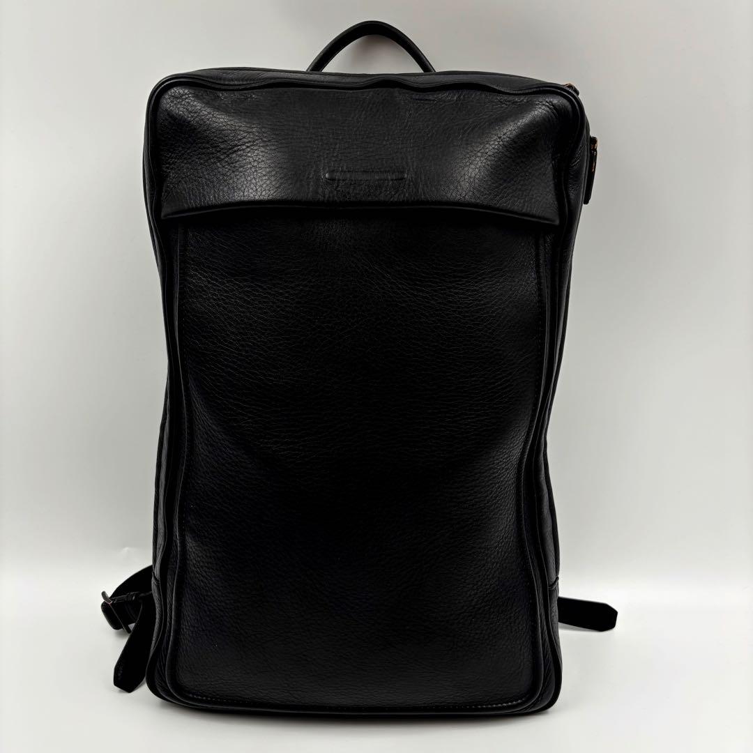 ✨美品✨　objects.io ソフトバックパック ミディアム レザー ブラック
