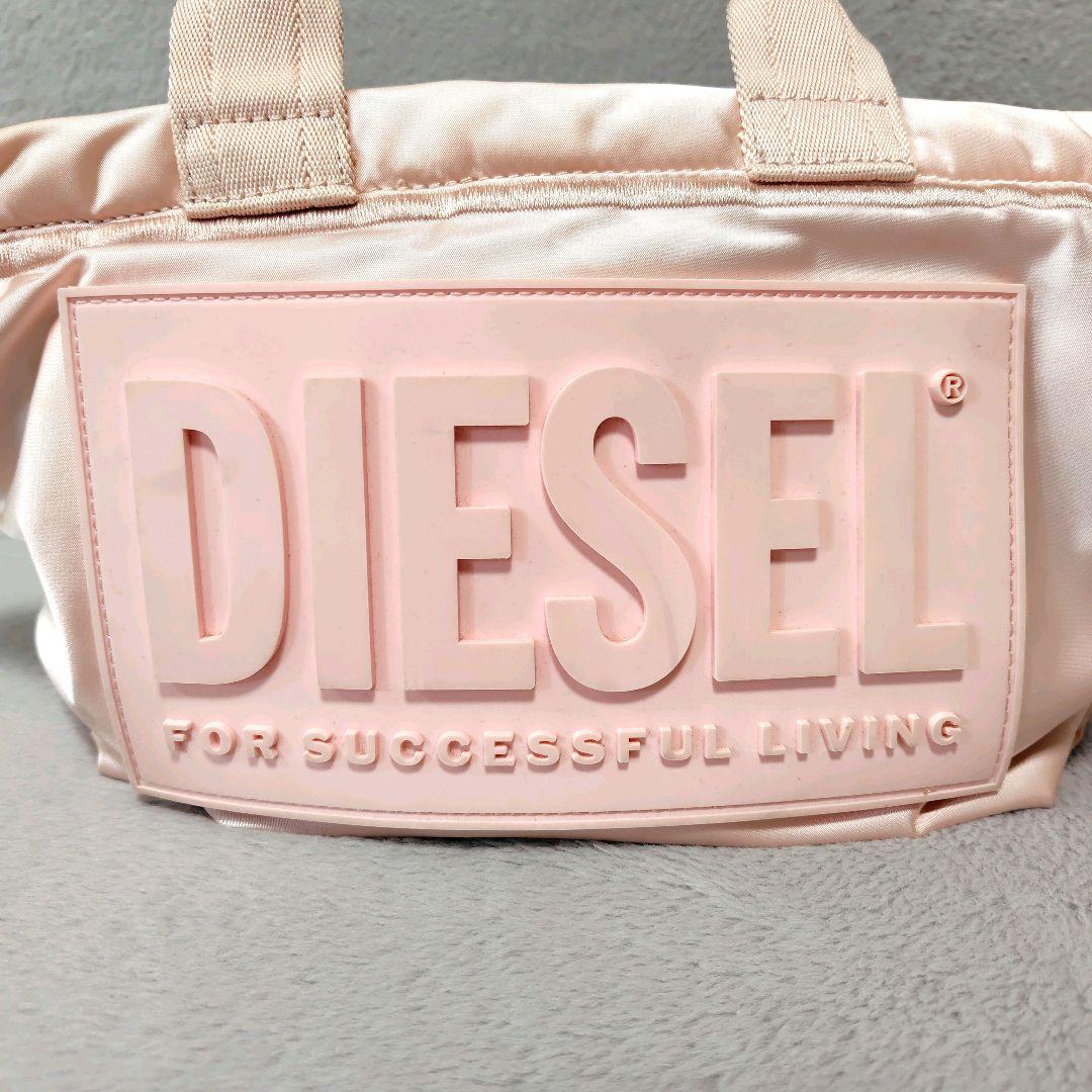 美品✨　ディーゼル　ショルダーバッグ　ピンク　ナイロン　ビッグロゴ　2way