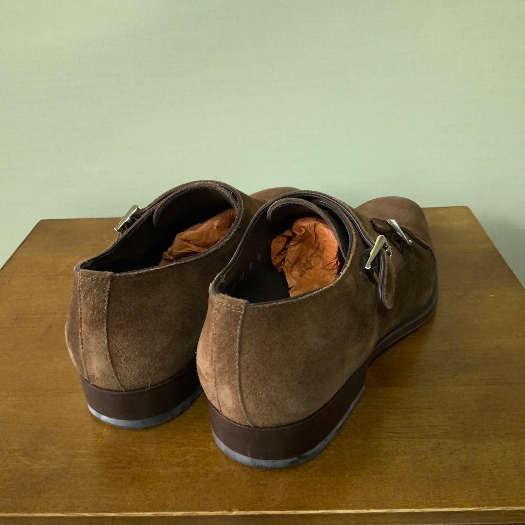 BEAMS F別注 SANTONI サントーニ ダブルモンクシューズ ブラウン6