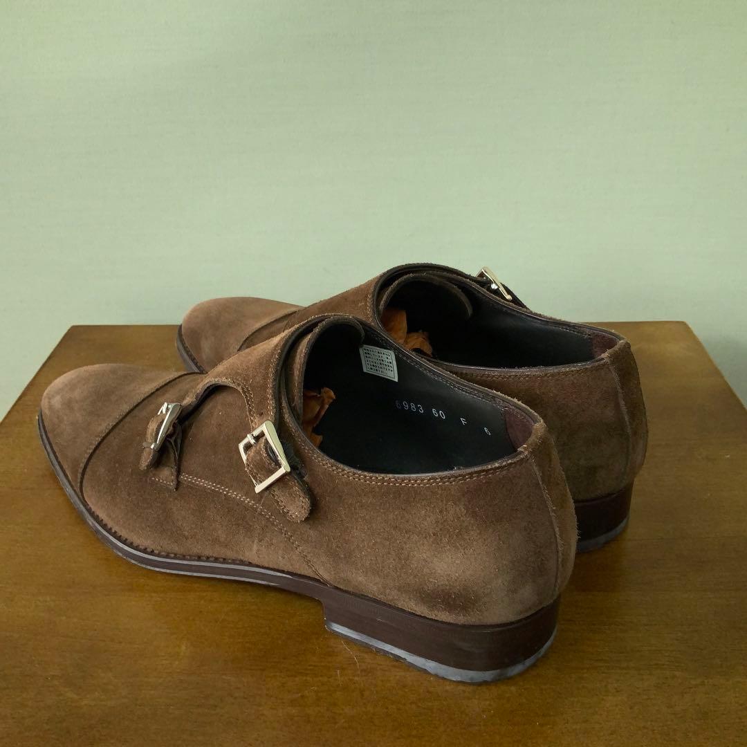 BEAMS F別注 SANTONI サントーニ ダブルモンクシューズ ブラウン6