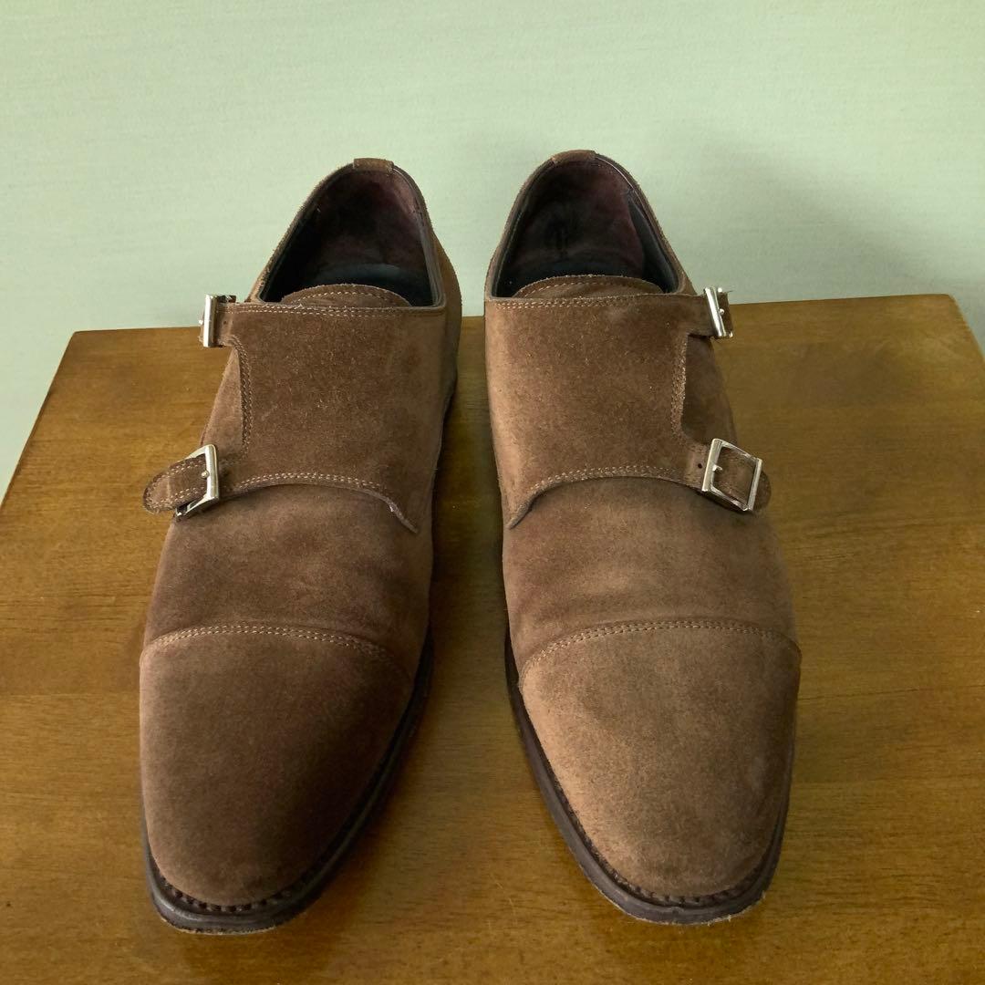 BEAMS F別注 SANTONI サントーニ ダブルモンクシューズ ブラウン6
