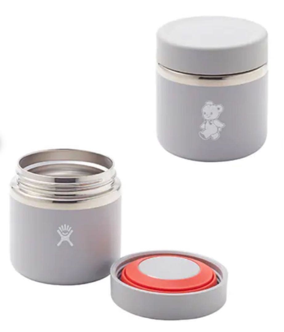 【新品未使用】限定familiar×ハイドロフラスクコラボ　グレー保温保冷ジャー