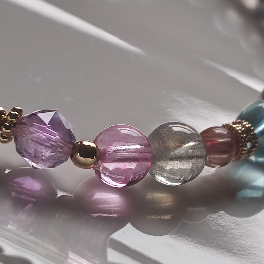 専用です♡ルベライト✡トルマリンちび貔貅のクリア華奢ブレス
