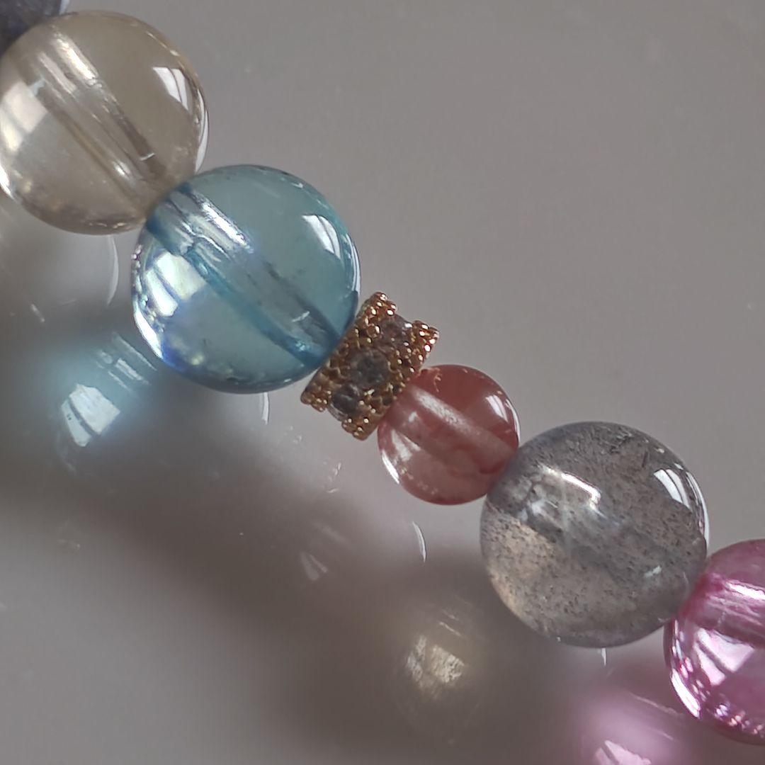 専用です♡ルベライト✡トルマリンちび貔貅のクリア華奢ブレス