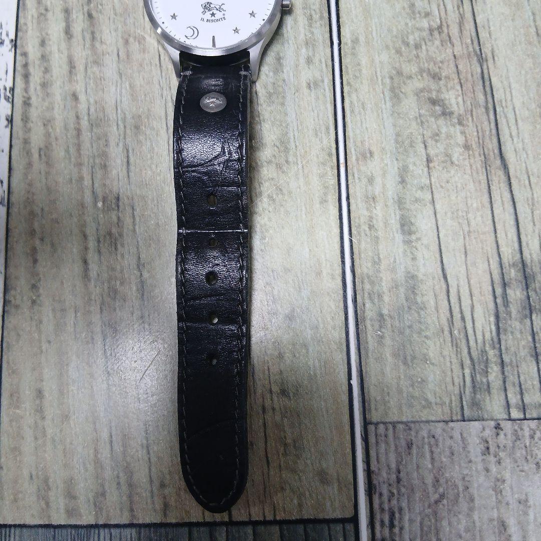 Nendoイルビゾンテ　アナログ腕時計牛革ベルト付き サン&ムーン