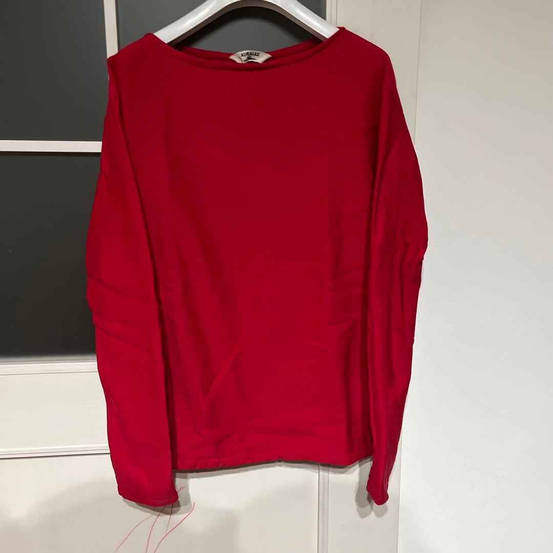 オーラリー　エラスティック ハイゲージ ボートネックスウェット