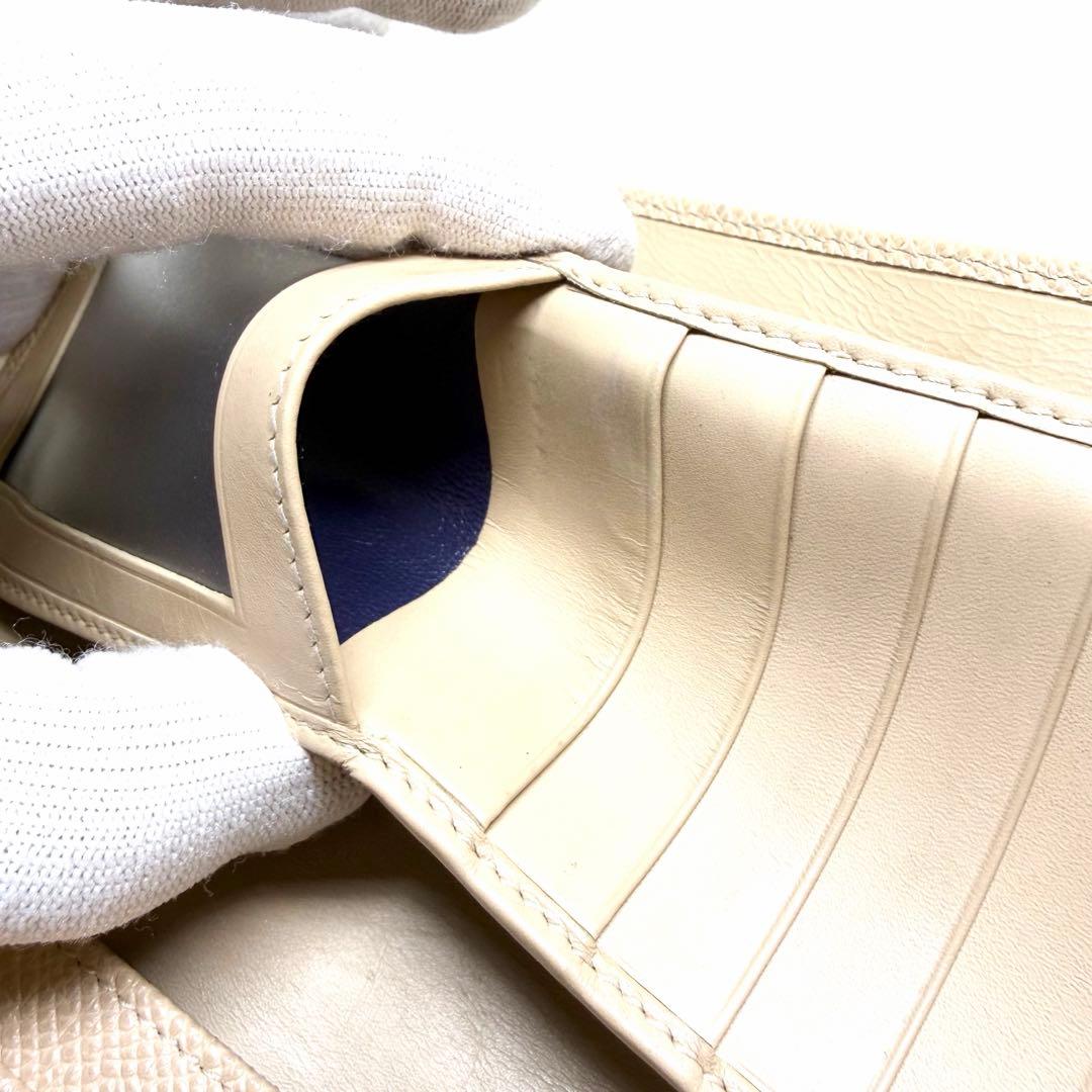 BVLGARI ブルガリ ビーゼロワン サークルロゴ 長財布 シボ革 ベージュ