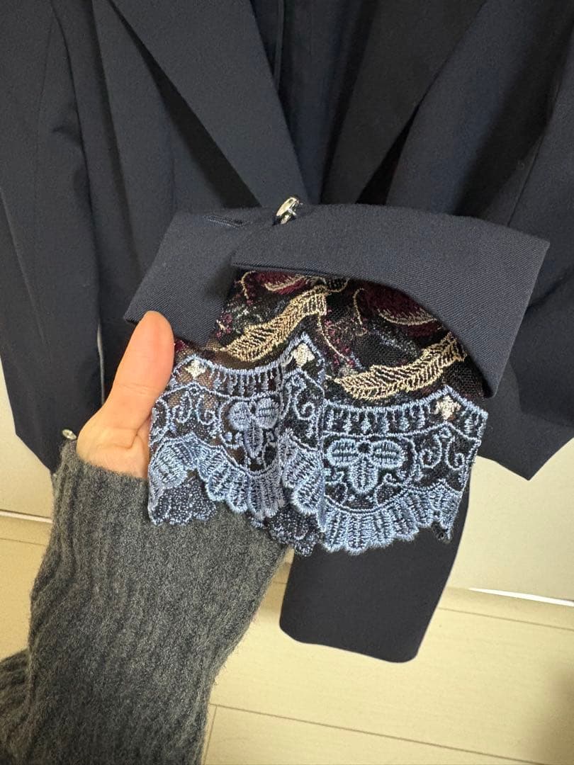 【MURRAL/ミューラル】Slit sleeve lace jacket 1