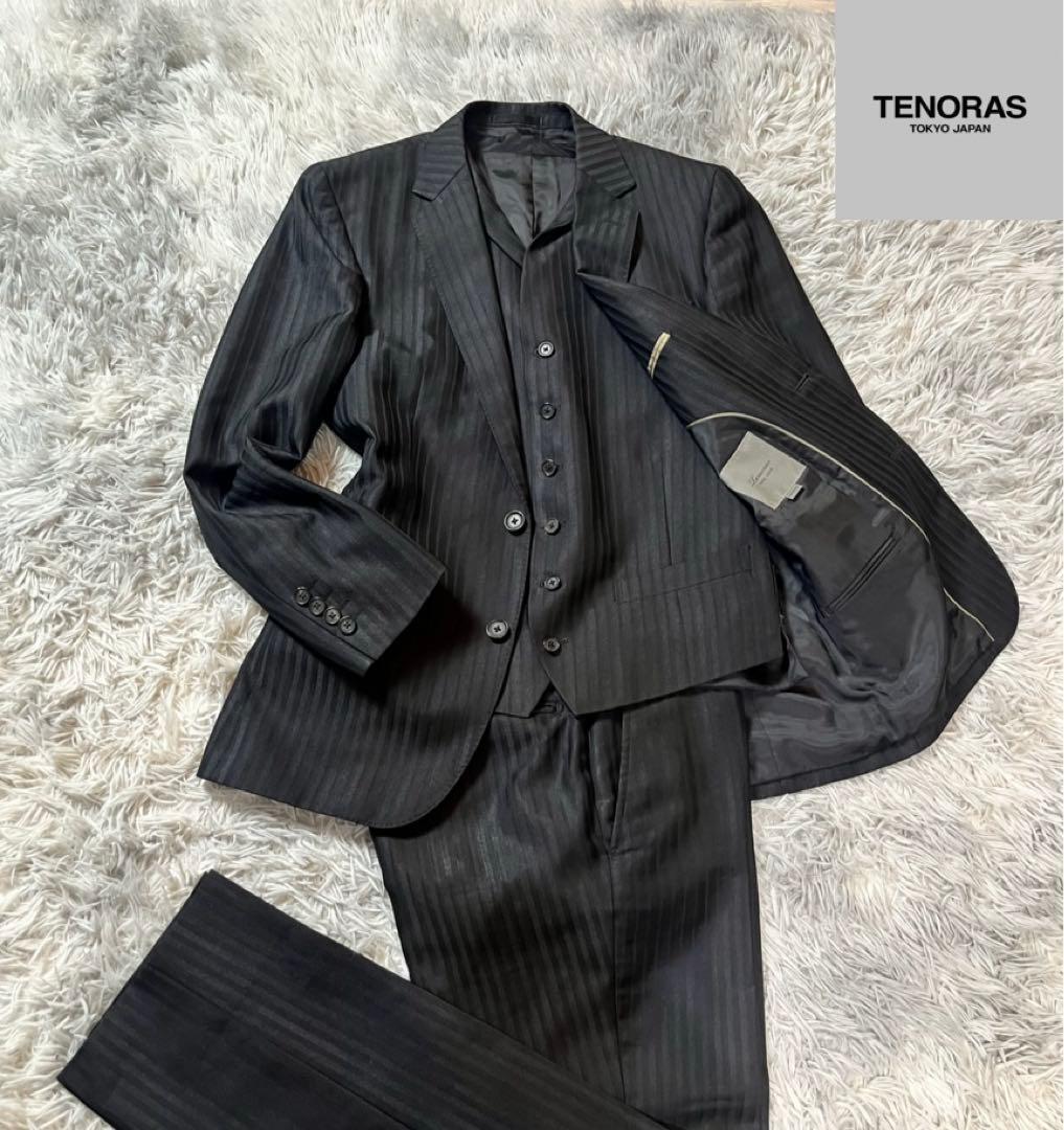 【早い者勝ち】MEN'S TENORAS スリーピース　スーツ　ブラック