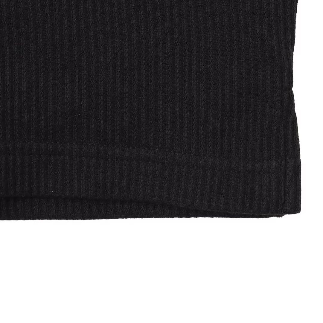 新品XS⭐️adidas ワッフル ショートスリーブ ポロシャツ ブラック×白